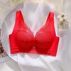 Women's Wire-Free Lace Push-Up Bra: Anti-Sagging, Side Support, Adjustable Fit, Minimizes Look of Large Breasts