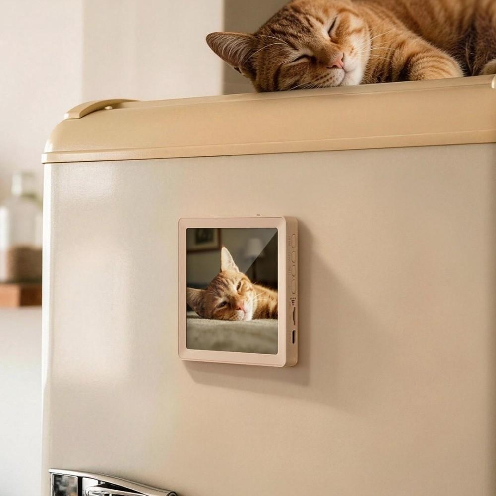 Fridge Magnet Electronic Photo Album Support Recording TF Card Magnetic Music Audio Gifts