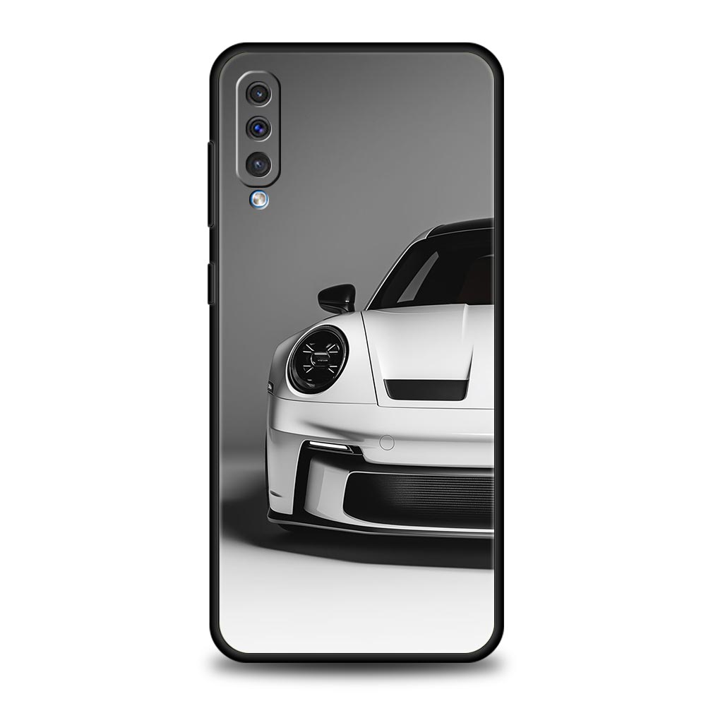 Black White Car Phone Case For Samsung A56 A36 A26 A54 A52 A24 A14 A50 A72 A70 A40 A06 A12 A22 A34 A42 A32 A04s A16 5G Cover