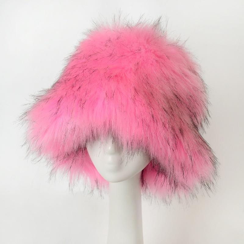 Stylish Faux Fox Fur Hat - Premium Women's Autumn/winter Fluffy Bucket Hat - High-end Plush Hat