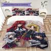 High School DxD Muster Bettwäsche Steppbett-Set Bettbezug Kissenbezug Heimdekoration Geburtstagsgeschenk (1 Bettbezug + 2 Kissenbezüge (ohne Füllung))