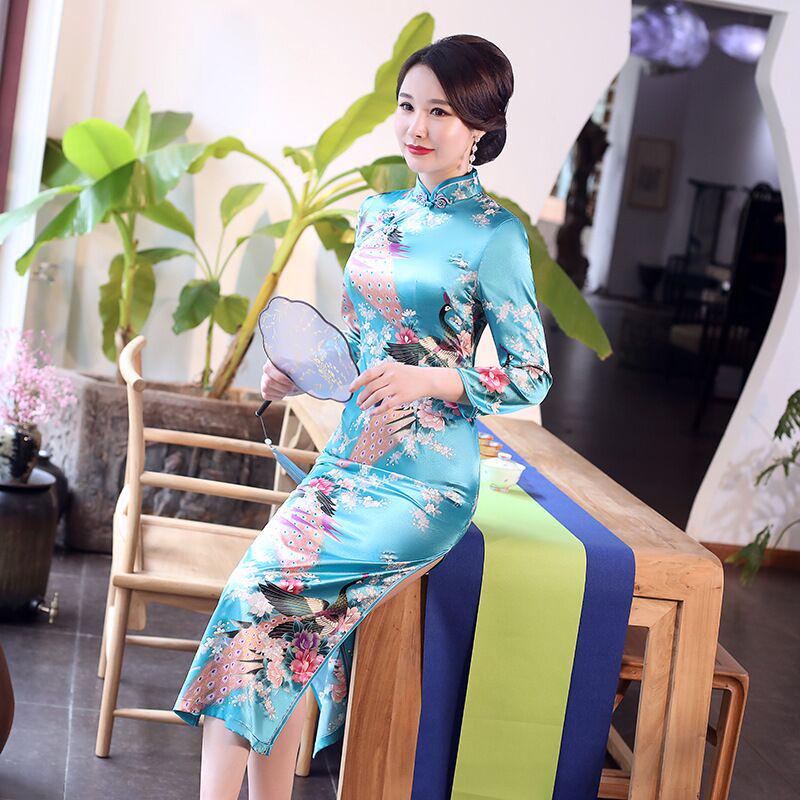 Elegante Abito Cheongsam Manica Corta Taglie Forti - Moda Retrò per Passerella e Uso Quotidiano