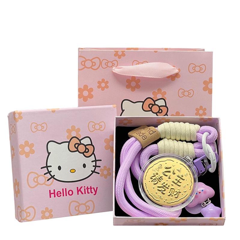 Gold Coin Princess Pendant: Cute 3D Cartoon Lanyard & Keychain Decoration