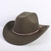 Beliebte europäische und amerikanische Mode OL-Stil einfarbiger Cowboyhut Herren und Damen High-End Zylinder Jazzhut Filzhut