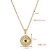 Women Stainless Steel Devil Eye Pendant Clavicle Necklace Light Luxury Versatile Fashion Jewelry