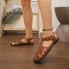 New Women Leather Sandals Summer Woman Roman Shoes Casual Comfort Soft Beach Shoes Female Flat Sandals Zapatos De Mujer