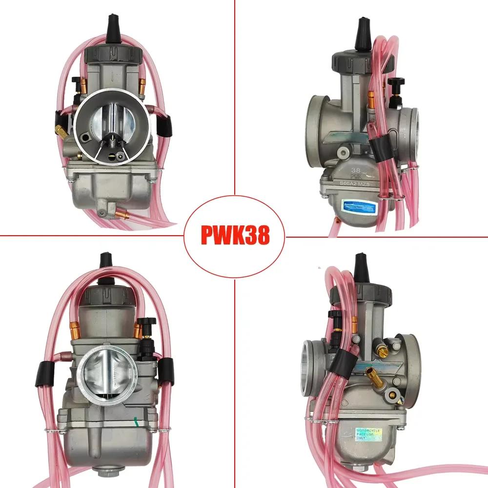 PWK38 Carburetor For Kawasaki KX125 KX250 KX500 Moto Carb Keihin 38mm Air Striker PWK Carburador KX 125 250 500 Carburatore PWK38