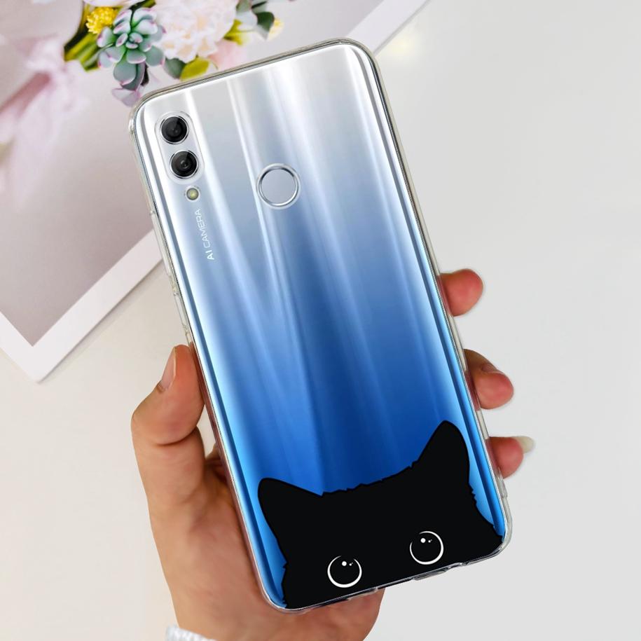 For Honor 10 Lite Case Honor 10i Shockproof Cover HRY-LX1T HRY-LX2 Stylish Flower Soft Silicone Clear TPU Funda For Honor10 Capa