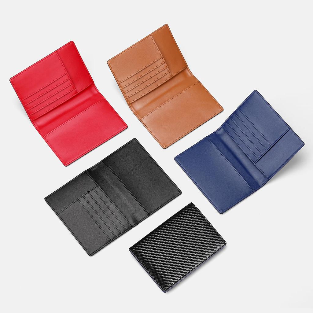 INMURYIA Carbon Fiber Passport Large for Travel and Business Trips Holder, Slim, Lightweight, Capacity, Unisex, (Blue)