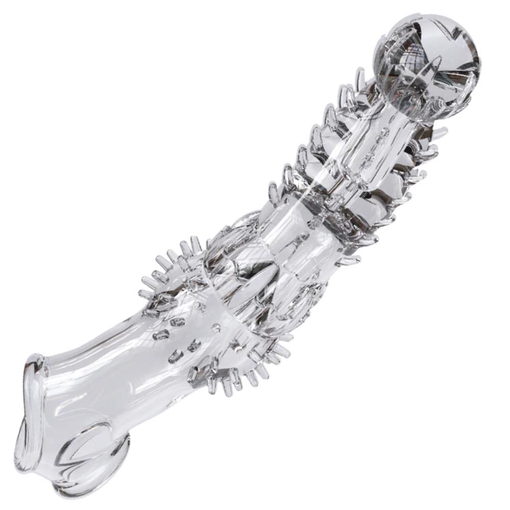 Penis Extend Sleeve with Vibrator Reusable Condoms Dildo Dick Enhancer Delay Ejaculation Cock Rings Sex Toys for Men