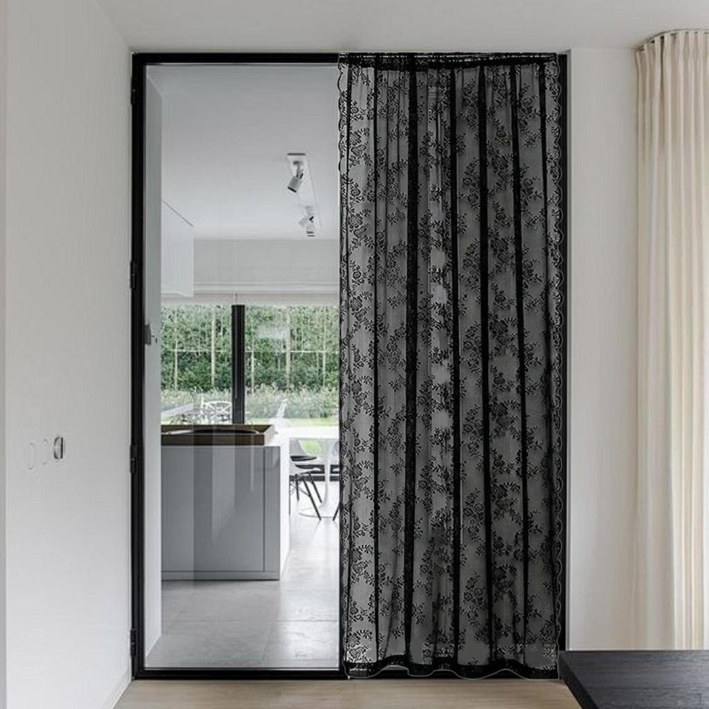 Floral Lace Curtain Mesh Voile for Hotel Room