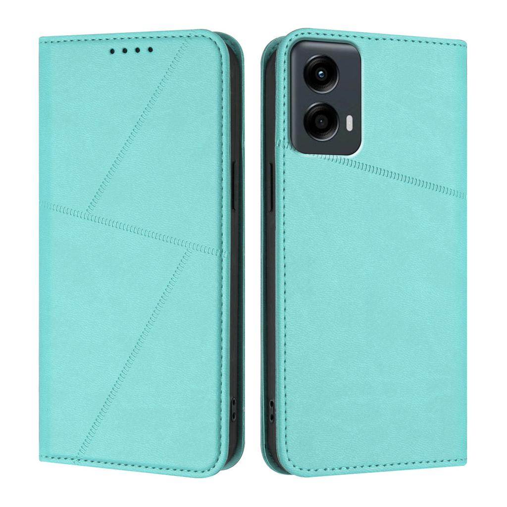 Pro Motorola Moto G Play 5G (2024)/Motorola Moto G 5G (2024) Peněženkové pouzdro s magnetickým uzávěrem Kožený vyklápěcí kryt na telefon se stojánkem