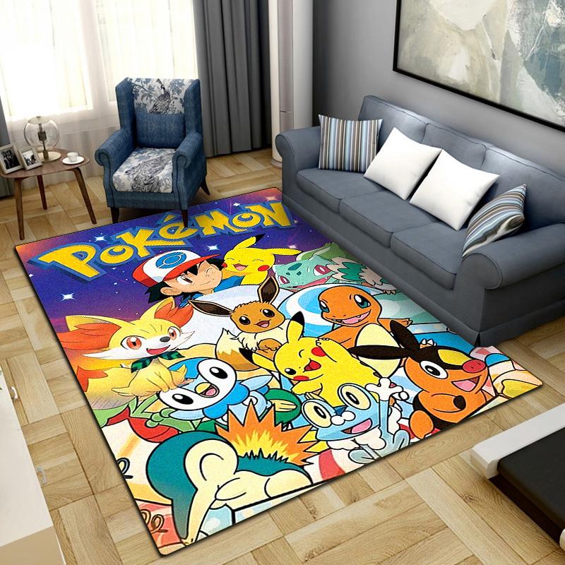 Pokemon Anime Area Carpet for Living Room Bedroom Home Decor Cool Movie Mat Floor Mat -LXR36