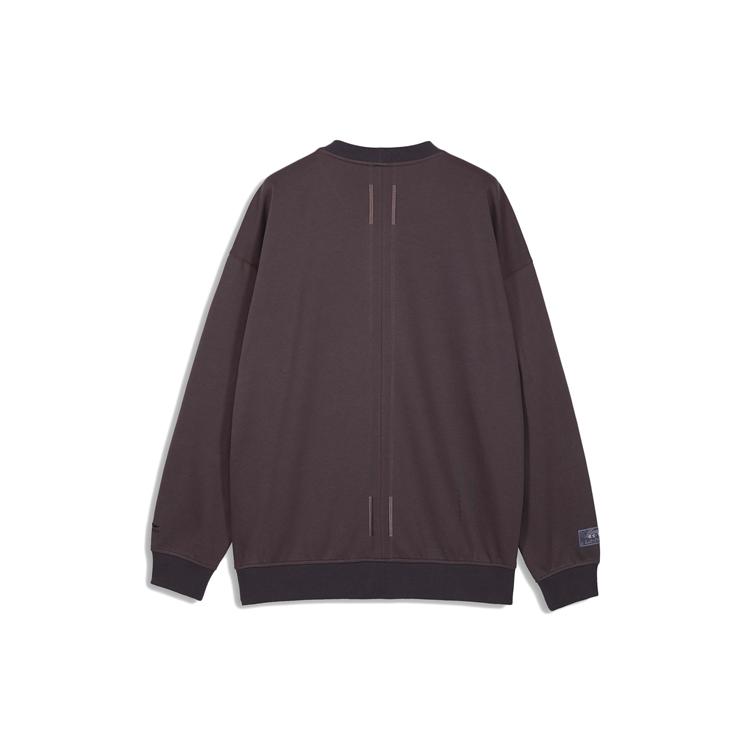 Li Ning Sports Fashion Collection Sweatshirt Unisex Ebony Black AWDQ929-2