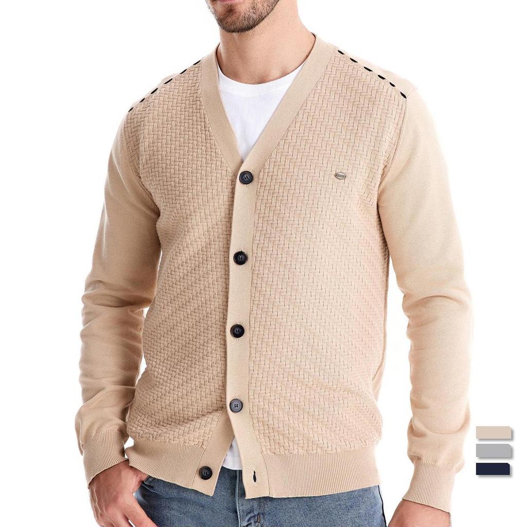 Autumn And Winter New Men'S V-Neck Knitted Sweater Jacket Cardigan Slim Trend Men'S Sweater Jacket