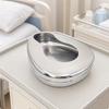 Easy to Clean 304 Stainless Steel Bedpan Sturdy with Recessed Basin