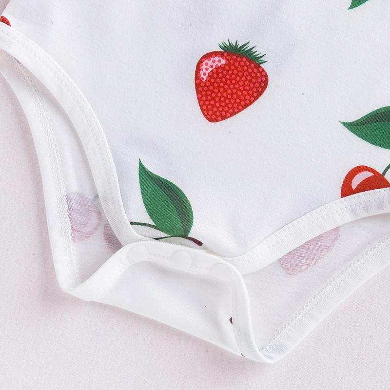 Baby Romper Summer Newborn Clothing Fruit Printed Short Flying Sleeve Romper