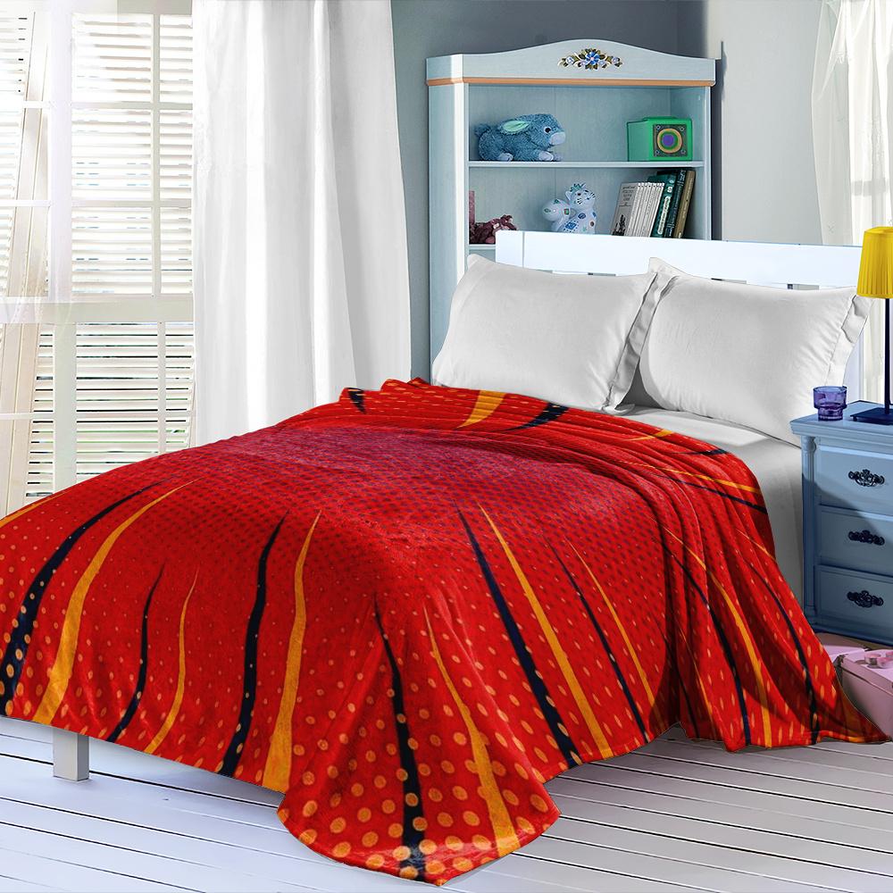 Comic Book Style Flannel printed blanket suitable for all seasons suitable for living room office sofa and travel 180x250CM
