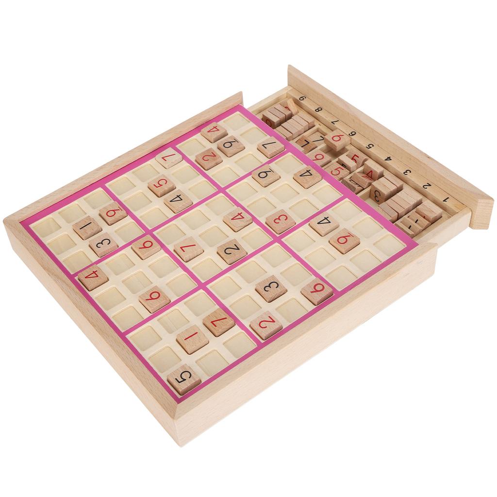 Wooden Chess Game with Consecutive Numbers for Children Logical Training Educational Gaming