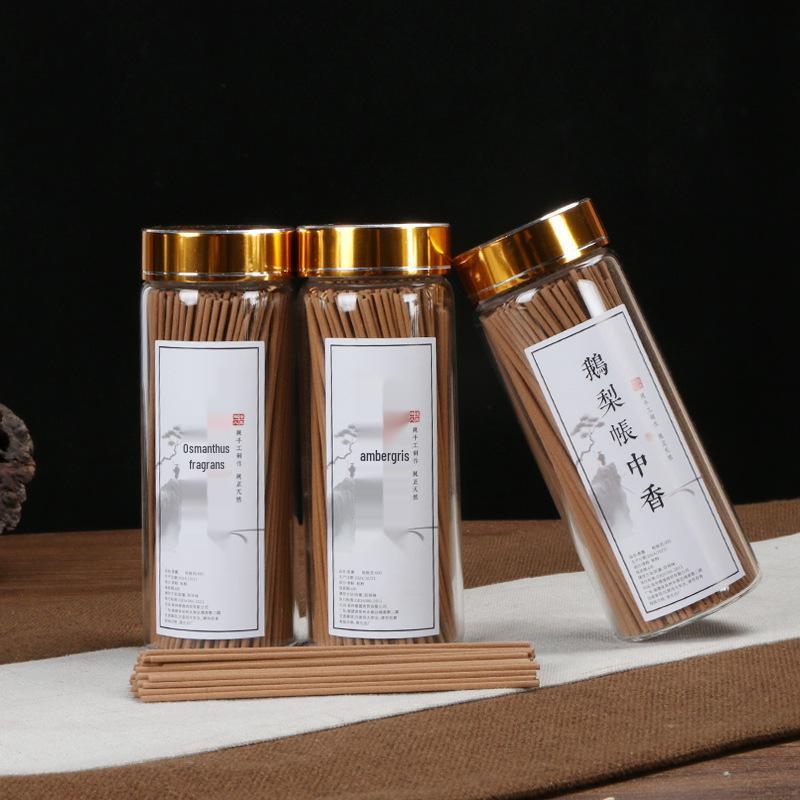 Douyin Bestseller: Sandalwood & Agarwood Incense Sticks with Osmanthus Scent, Heart Sutra Vertical Burner & Holder for Home