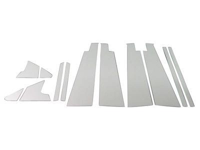 Stainless Steel Pillar Panels with Visor for Wagon R Stingray Compatible with 44 Wagon R 18196 Ultra-Mirror MH34S/MH44S (12-Piece Set)
