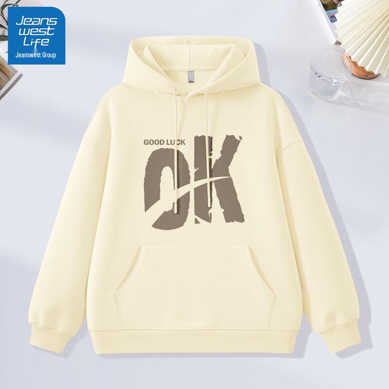 

Jeanswest Life Men s Oversized Letter Print Hooded Sweatshirt L