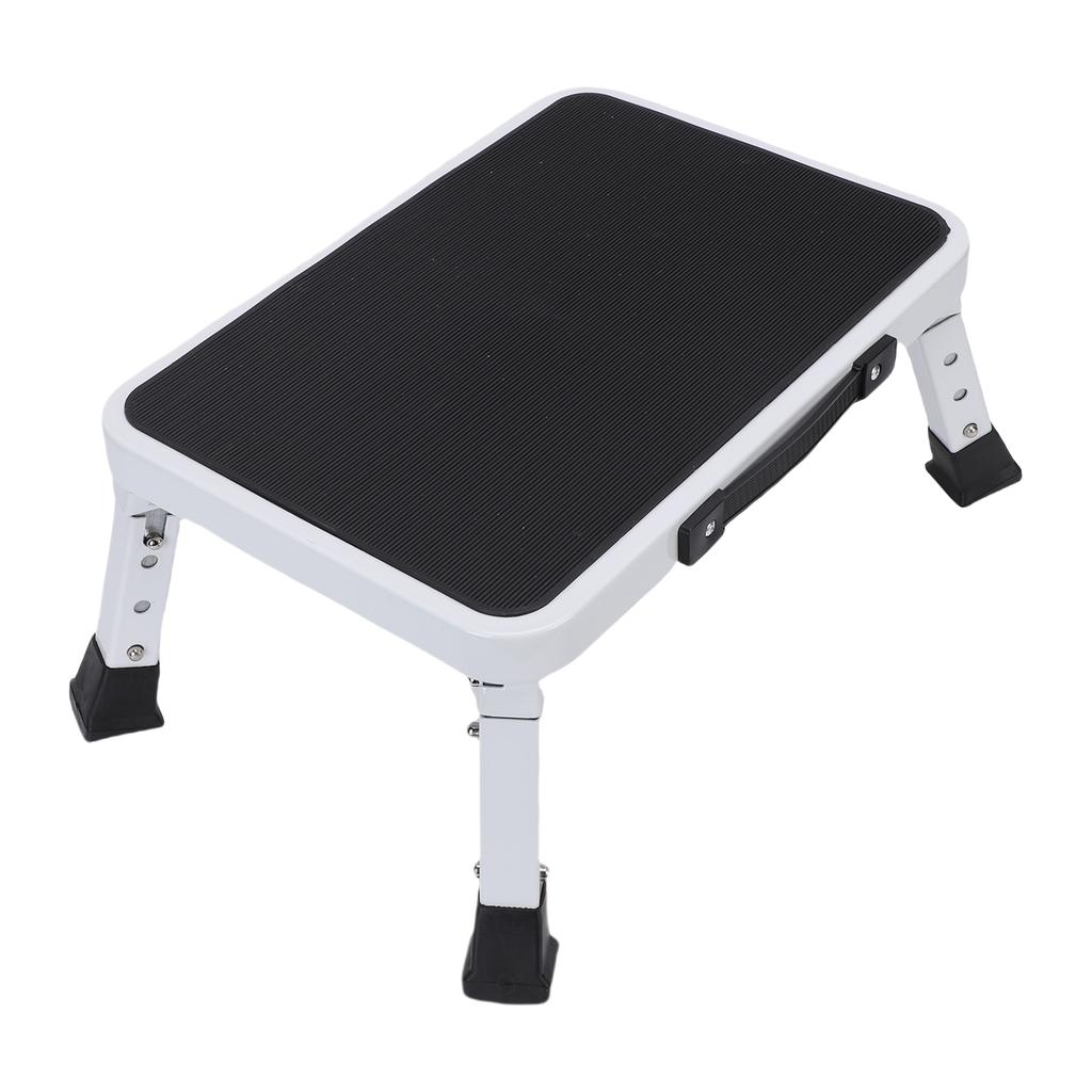 Ein-Stufen-Hocker Multifunktional Tragbar Faltbar Ein-Stufen-Leiter mit Rutschfester Plattform Gummifüßen für Hausarbeit