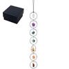 A25F-Multi-Purpose Seven Chakra Crystal Pendant Reusable Hanging Natural Healing Crystal For Home Decoration