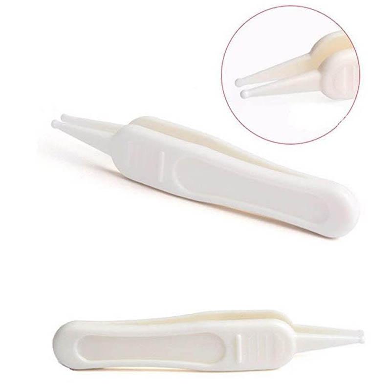 1/3Pcs Baby Ear Nose Navel Clean Tools Infants Safety Tweezers Cleaning Forceps Plastic Nasal Cavity Care Round Head Clamps Set