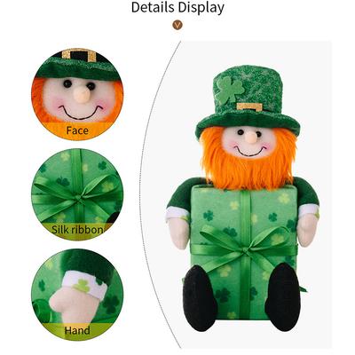 Green Hat Plush Ornament Irish Theme Holiday Home Figurine Decor Gift Charming Gnome Plush Doll Add Good Luck And Joy