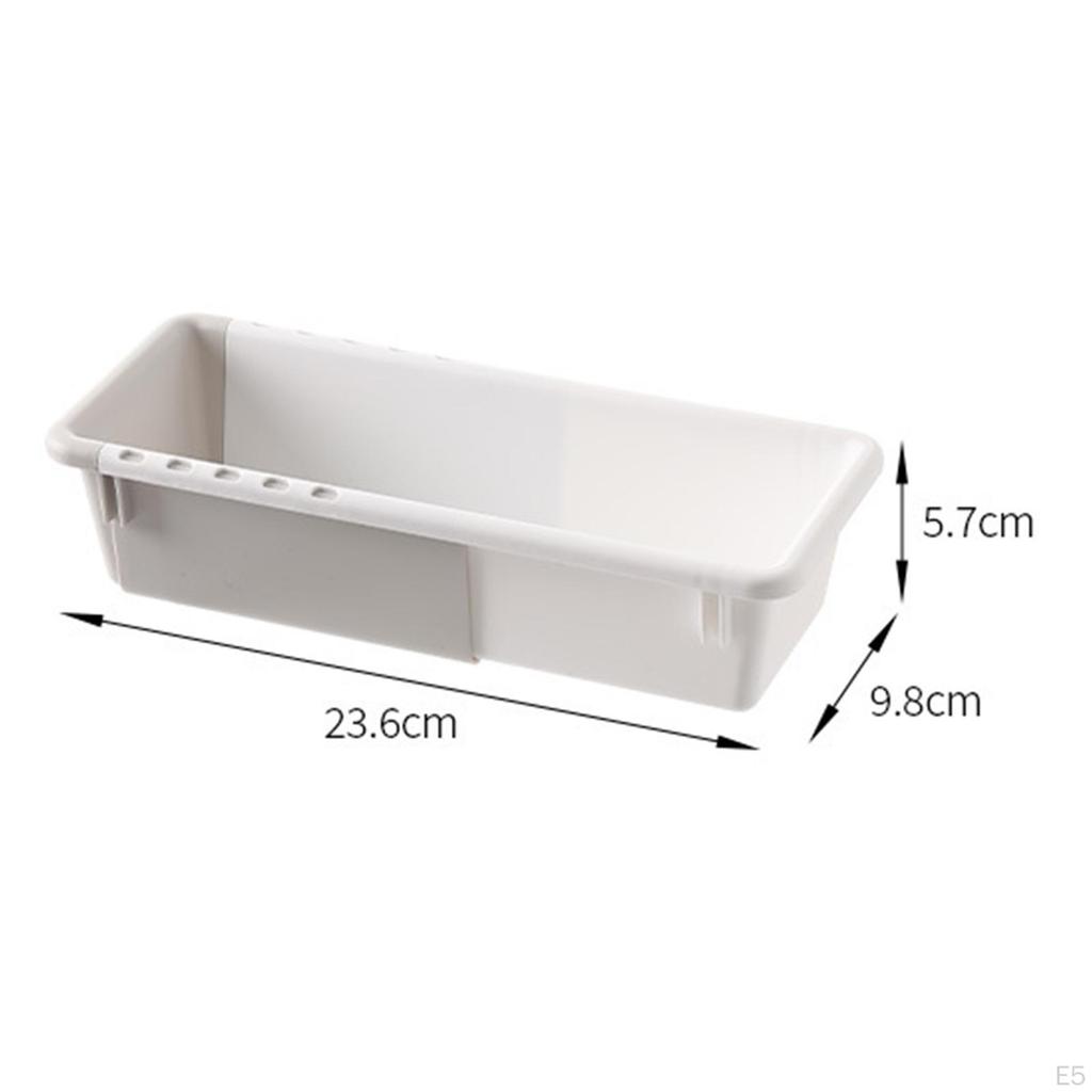 Multifunctional Storage Baskets Desk Supplies Organisers Rectangular Tray Case Bin for Bathroom
