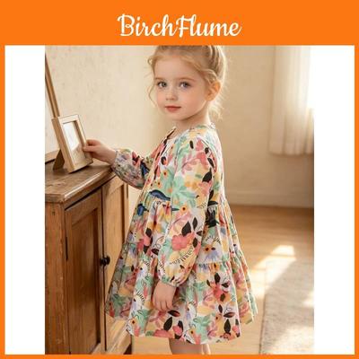 Girl Dress With Cotton Fabric For Princess Style Casual Wear