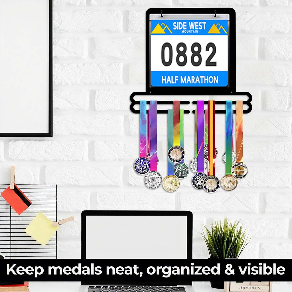 Wrought Holder with Hooks for Wall Display - Award Display Rack