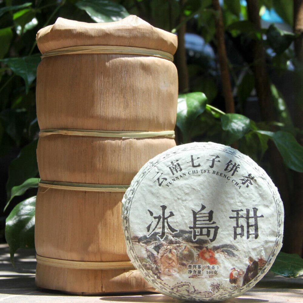 

Ice Island Sweet Raw Pu-erh Tea Ancient Tree Yunnan Lincang Small Tea Cake