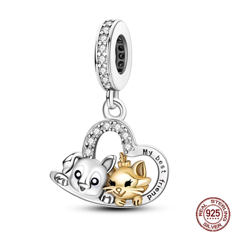 Copper Golden Series Star Moon Pyramid Sunflower Charms Beads Fit Qikaola Original Bracelet Luxury Diy Jewelry Gift