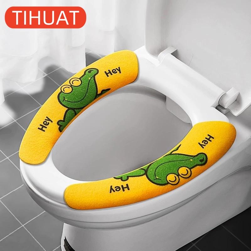 

Универсальная накладка на сиденье унитаза Мягкая мультяшная туалетная паста Липкая подушка для унитаза Моющаяся грелка для ванной комнаты Накладка-подушка на сиденье жёлтый