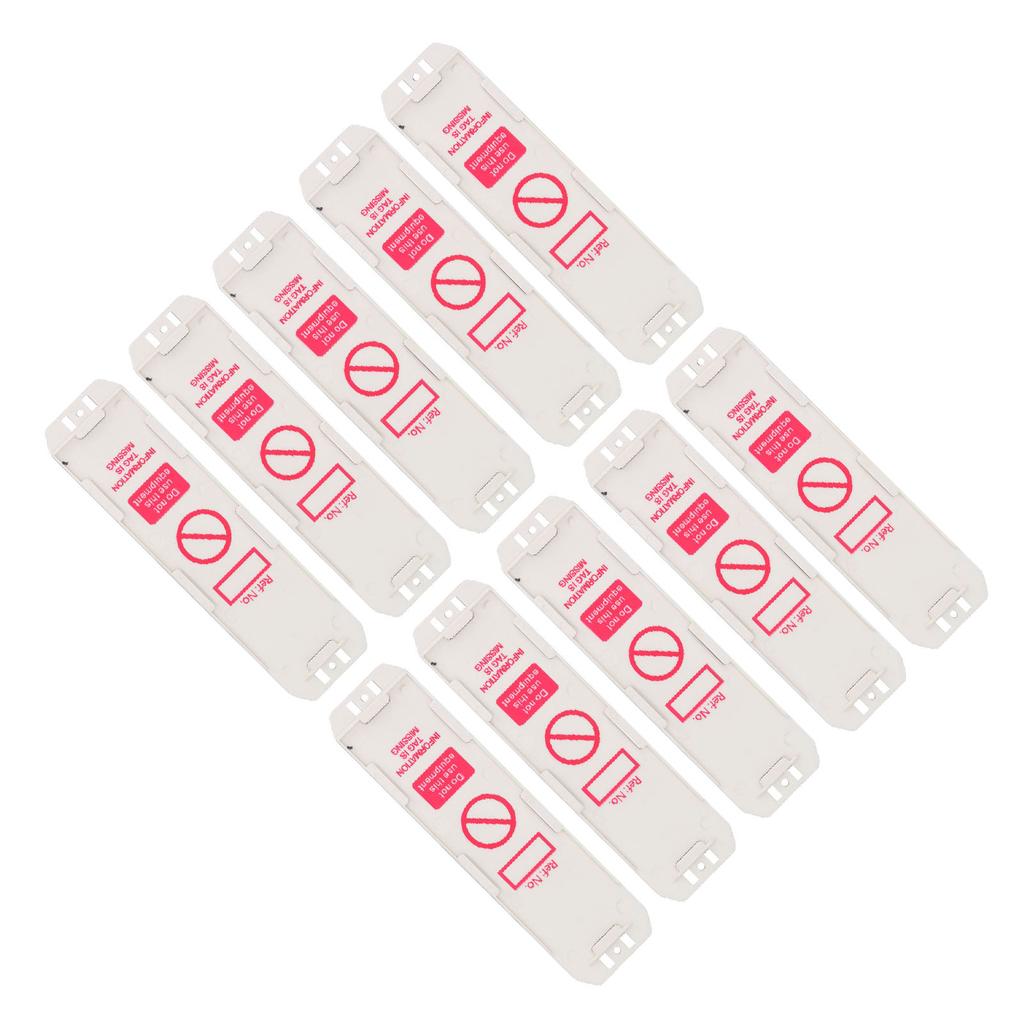 10 szt. Plastikowe uchwyty statusu rusztowania na zawieszki inspekcji bezpieczeństwa Nie używać Uchwyty Scafftag