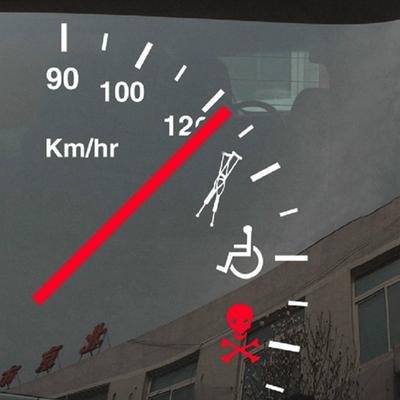 Speeding Safe Warning Funny Speedometer Cluster Vinyl Car Decal Bumper Sticker