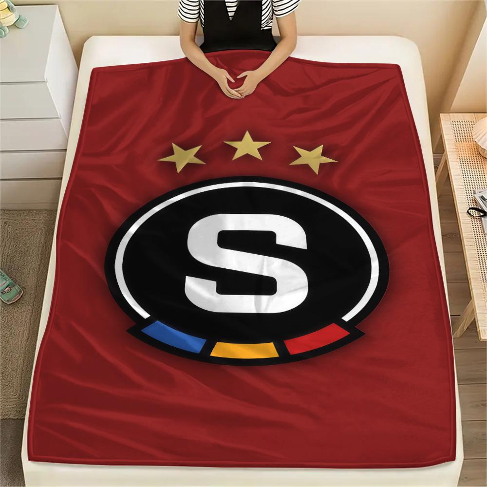AC Sparta Praha logo  FlAannel Blanket, High quality Comfortable for All Seasons, Home Decor, Warmth and Comfort