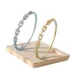 18K Weißgold U-förmige Hufeisen-Schnalle Armband – Europäischer & Amerikanischer Modischer Schmuck
