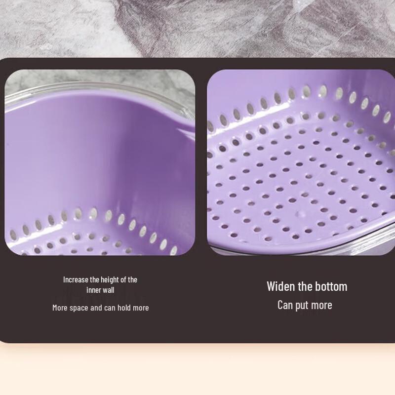 Kleiner transparenter Abtropfkorb