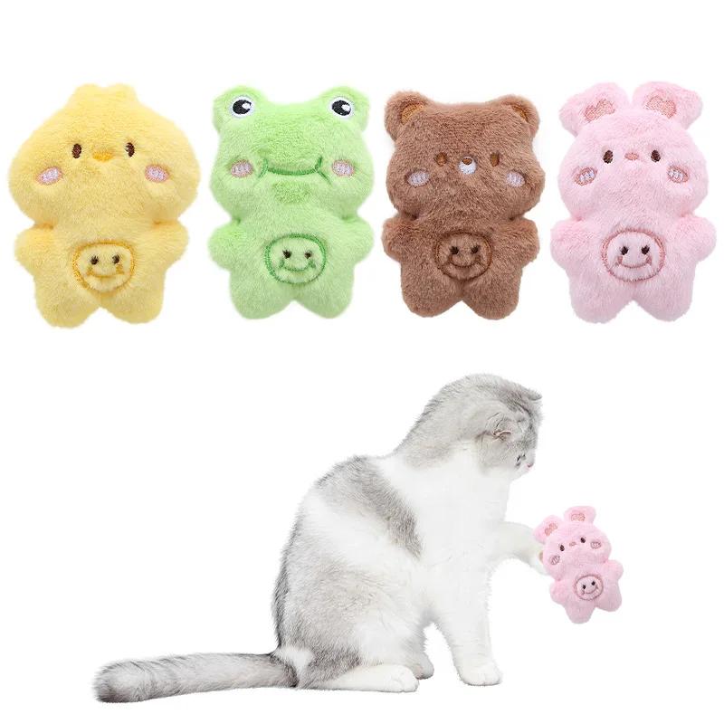 Cartoon Plush Toy for Cats, Self-biting, Animal Form, Mint Included, Pet Supplies, Interactive Pet Products
