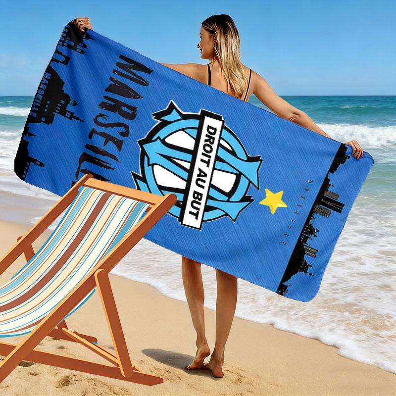 l'OM Logo Print Beach Towel, Large Soft Quick Dry Towel for Beach Camping Swimming