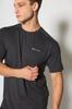 EVANE Stretch Dry Training Charcoal 4-Way Set-In T-Shirt (L, Gray)