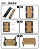 Table sturdy tabletop that collapse even when aluminum bar nylon hinge compact low suitable for solo stable heat storage bag load capacity S wood