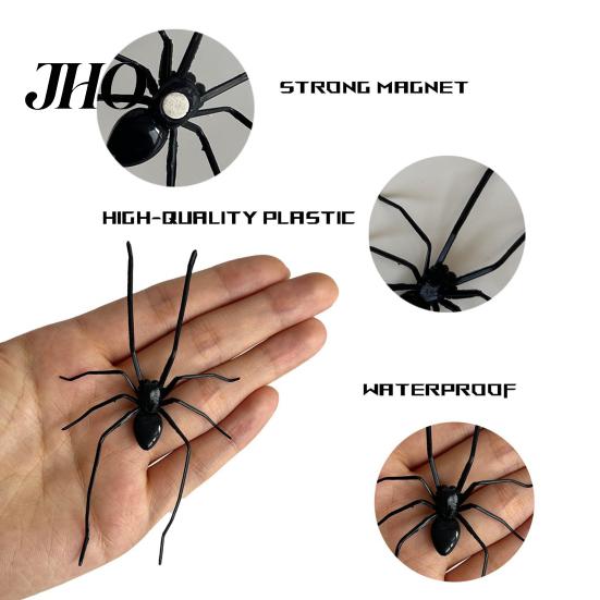 Reusable Halloween Decorations 3D Spider Fridge Magnet, Spooky Realistic Magnetic for Holiday Refrigerator, Car Surface, Garage Door, Parties, Office