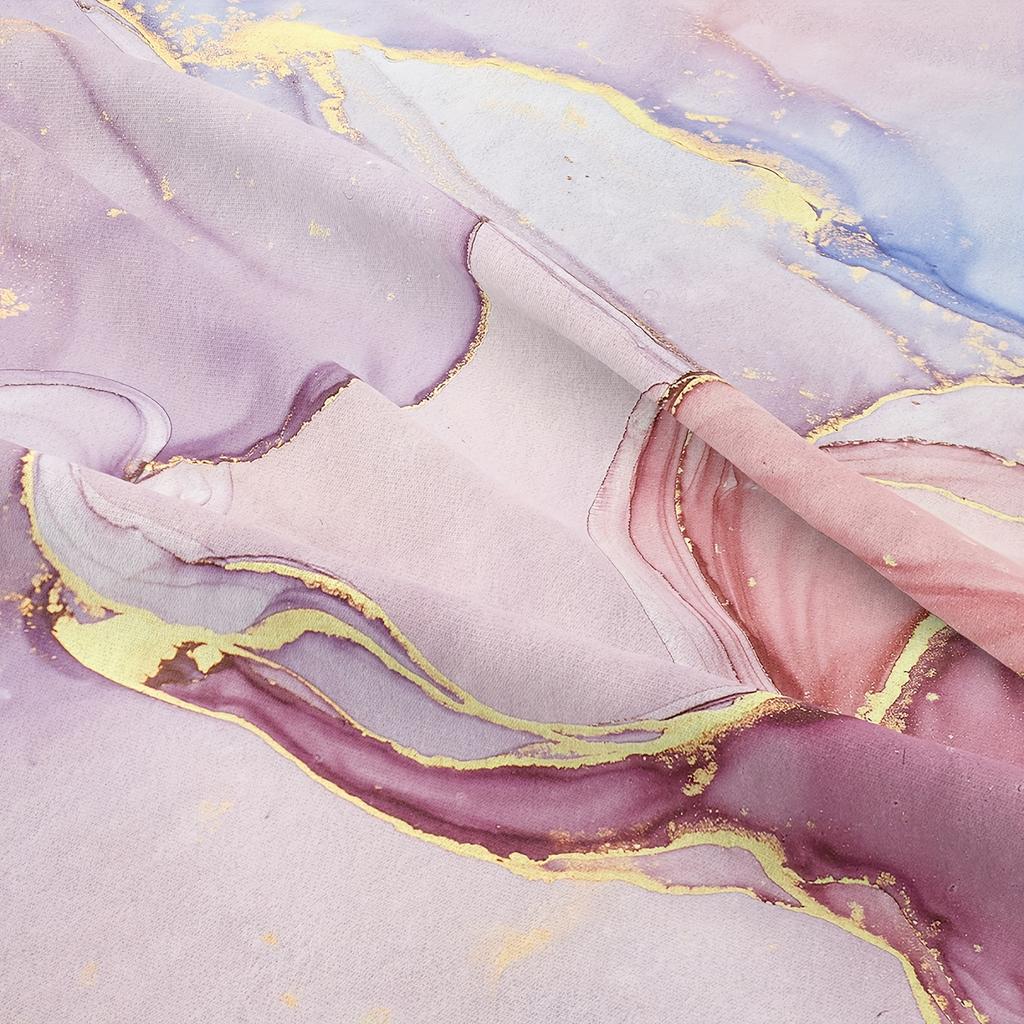 Pink Gradient Duvet Cover Set Soft & Comfortable Pink Gradient Marble Pattern Duvet Cover Set | Washable Polyester Duvet Cover