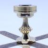 1:12 Nostalgic LED Fan Light Hurricane Lamp - Miniature Dollhouse Scene Decoration, Lights Up