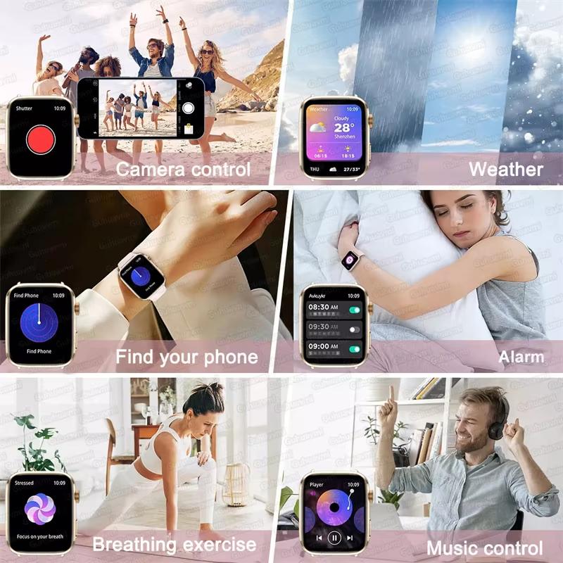 2025 New NFC Bluetooth Call Smat Watch Men 1.85" AMOLED Screen Blood Pressure Heart Rate Female Health Waterproof Smarwatches Ladies