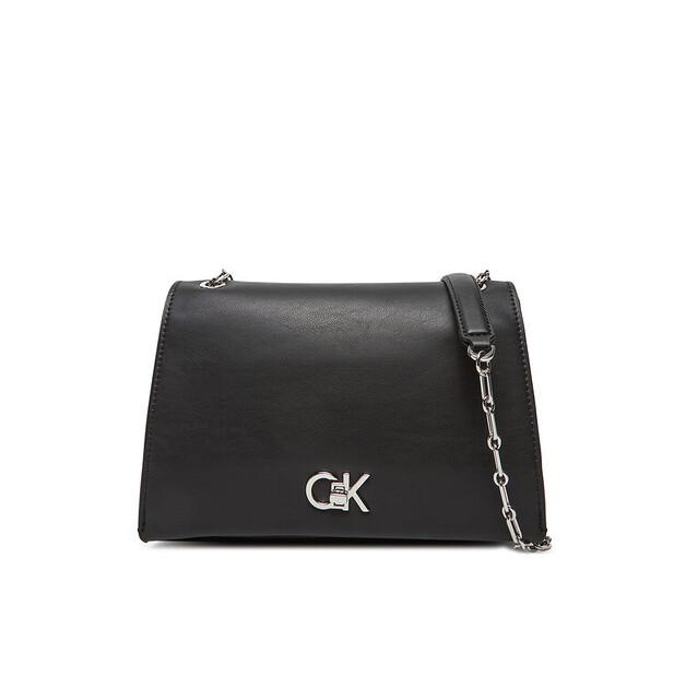 Handbag Calvin Klein Re-Lock Medium Chain LV04F3104G Black